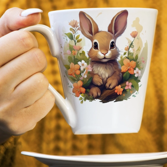 WIOSENNY WIELKANOCNY KUBEK LATTE 330ml PREZENT WIOSNA ZAJĄC