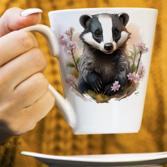 WIOSENNY WIELKANOCNY KUBEK LATTE 330ml PREZENT WIOSNA BORSUK