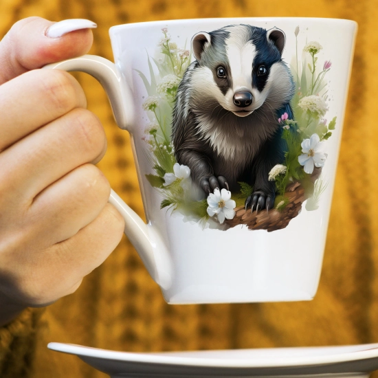 WIOSENNY WIELKANOCNY KUBEK LATTE 330ml PREZENT WIOSNA BORSUK