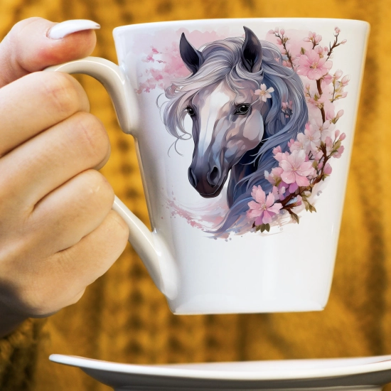 WIOSENNY WIELKANOCNY KUBEK LATTE 330ml PREZENT WIOSNA KOŃ