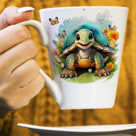 WIOSENNY WIELKANOCNY KUBEK LATTE 330ml PREZENT WIOSNA ŻÓŁW