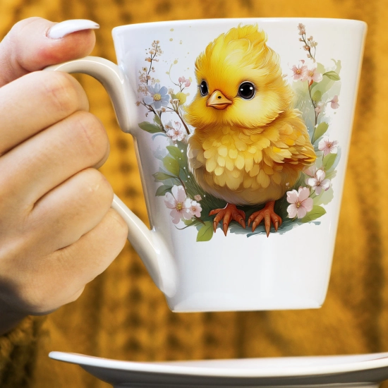 WIOSENNY WIELKANOCNY KUBEK LATTE 330ml PREZENT WIOSNA KURCZAK