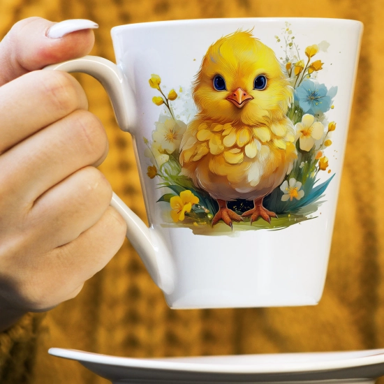 WIOSENNY WIELKANOCNY KUBEK LATTE 330ml PREZENT WIOSNA KURCZAK