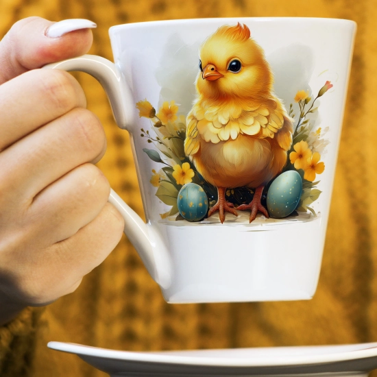 WIOSENNY WIELKANOCNY KUBEK LATTE 330ml PREZENT WIOSNA KURCZAK