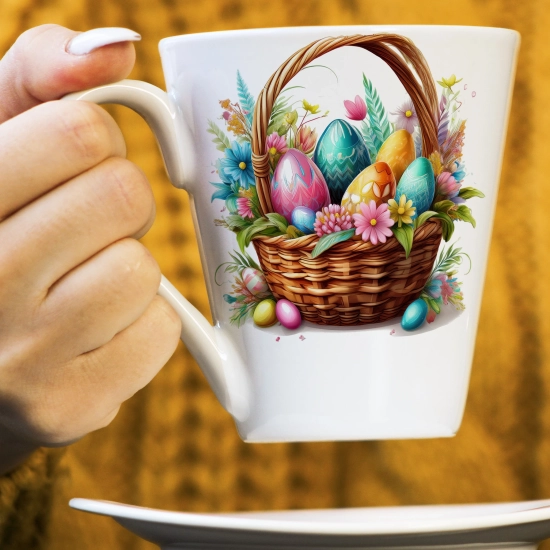 WIOSENNY WIELKANOCNY KUBEK LATTE 330ml PREZENT WIOSNA PISANKI