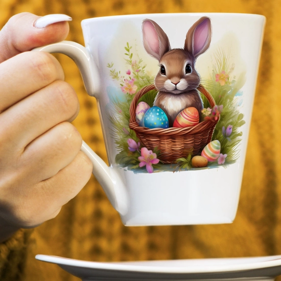 WIOSENNY WIELKANOCNY KUBEK LATTE 330ml PREZENT WIOSNA PISANKI ZAJĄCZEK