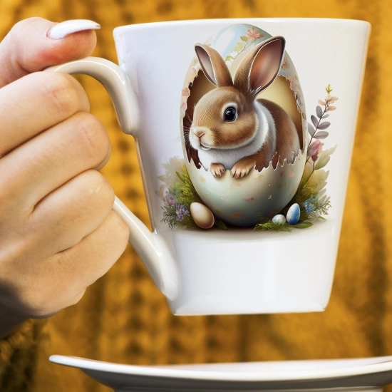WIOSENNY WIELKANOCNY KUBEK LATTE 330ml PREZENT WIOSNA PISANKI ZAJĄCZEK