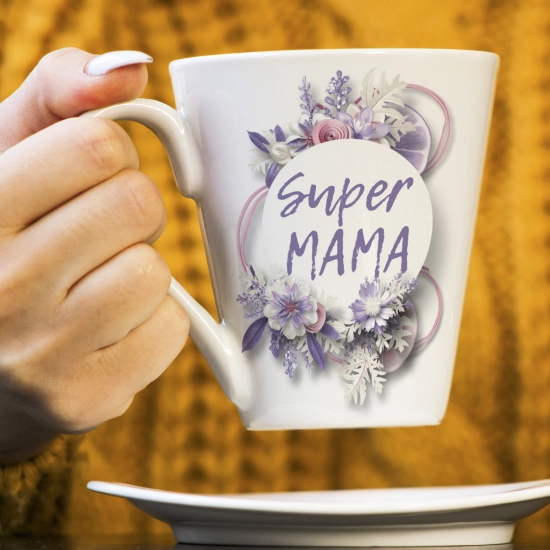 KUBEK LATTE 330ml DLA MAMY Z NADRUKIEM NA PREZENT DZIEŃ MATKI MAMA MAMUSIA
