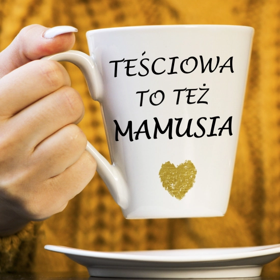 KUBEK LATTE 330ml DLA MAMY Z NADRUKIEM NA PREZENT DZIEŃ MATKI MAMA MAMUSIA