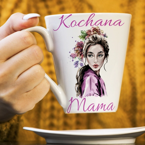 KUBEK LATTE 330ml DLA MAMY Z NADRUKIEM NA PREZENT DZIEŃ MATKI MAMA MAMUSIA