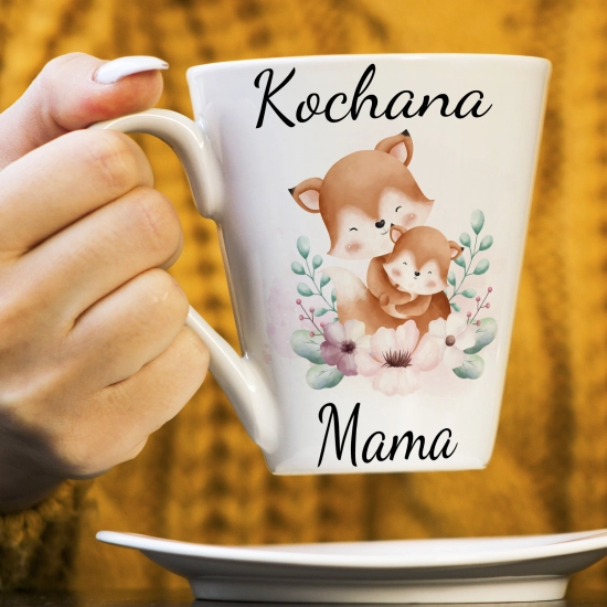 KUBEK LATTE 330ml DLA MAMY Z NADRUKIEM NA PREZENT DZIEŃ MATKI MAMA MAMUSIA