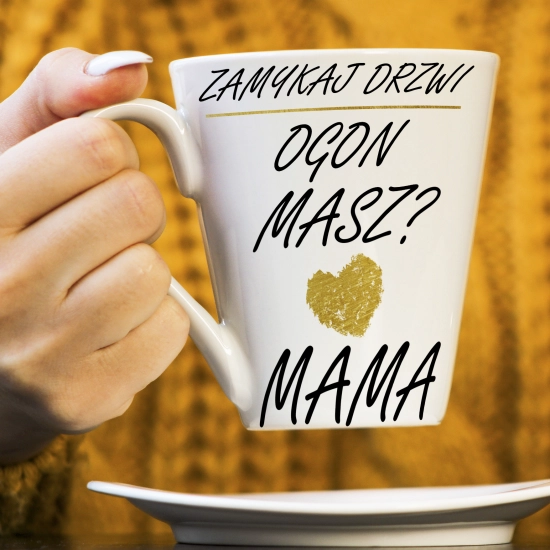 KUBEK LATTE 330ml DLA MAMY Z NADRUKIEM NA PREZENT DZIEŃ MATKI MAMA MAMUSIA