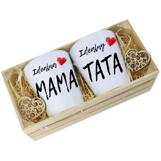 PREZENT DLA MAMY I TATY KUBKI LATTE W SKRZYNCE
