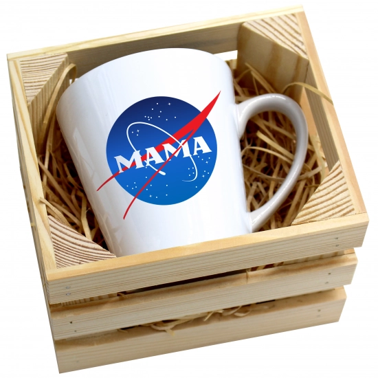 KUBEK LATTE 330ml W SKRZYNCE DLA MAMY PREZENT DZIEŃ MATKI MAMA MAMUSIA