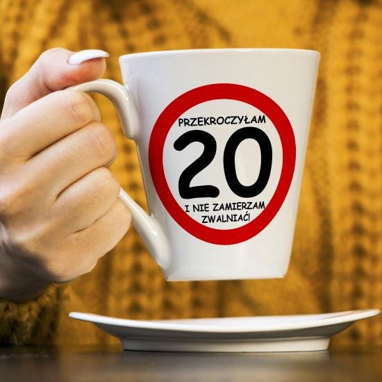 KUBEK LATTE PREZENT URODZINY 20 DWUDZIESTKĘ ZNAK