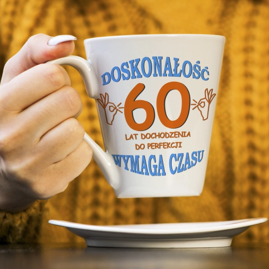 KUBEK LATTE PREZENT URODZINY 60 SZEŚĆDZIESIĄTKĘ ZNAK