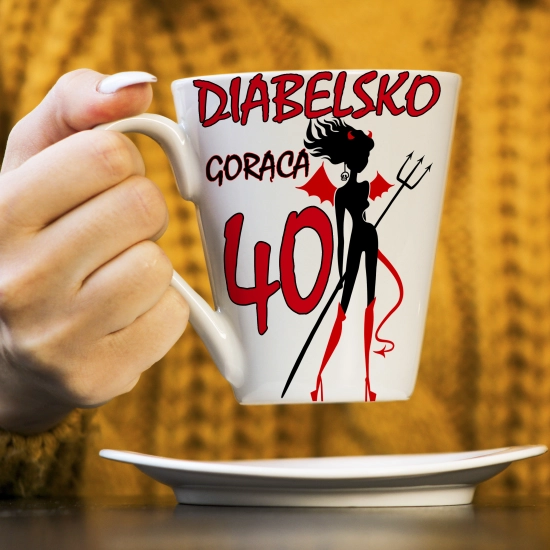 KUBEK LATTE PREZENT URODZINY 40 CZTERDZIESTKĘ ZNAK