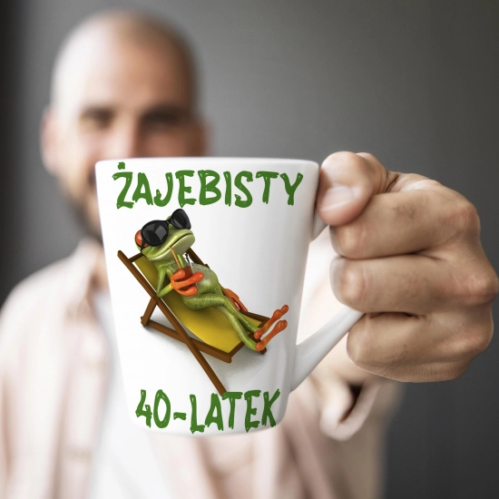 KUBEK LATTE PREZENT URODZINY 40 CZTERDZIESTKĘ ZNAK
