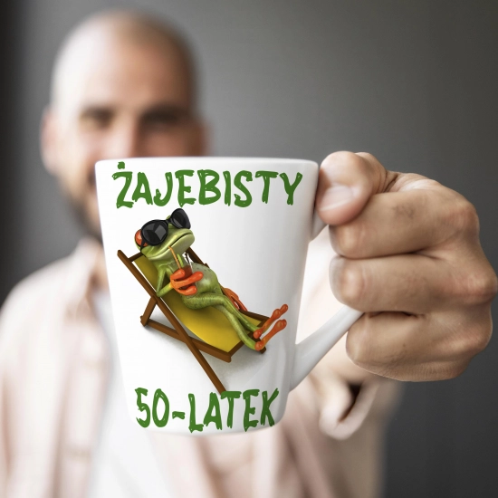 KUBEK LATTE PREZENT URODZINY 50 PIĘĆDZIESIĄTKĘ ZNAK