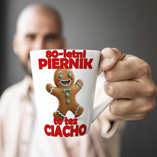 KUBEK LATTE PREZENT URODZINY 80 OSIEMDZIESIĄTKĘ ZNAK