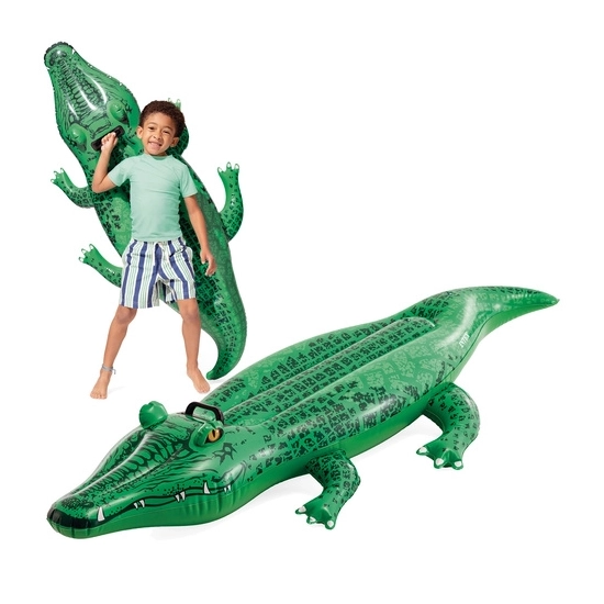 Zestaw: nowy dmuchany krokodyl Intex 58546, łatka naprawcza i oryginalne opakowanie