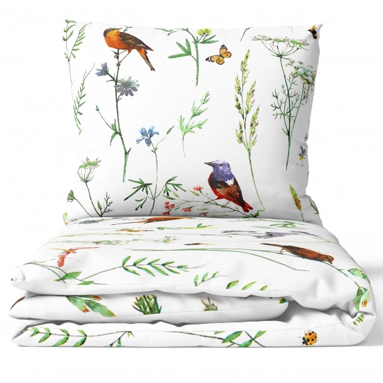 POŚCIEL 100% BAWEŁNA PTASI ŚPIEW POLSKI KOMPLET POŚCIELI