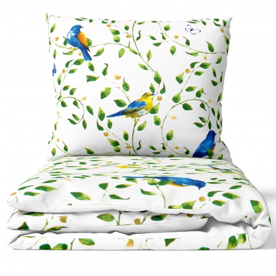 POŚCIEL 100% BAWEŁNA LIŚCIASTE PNĄCZA  POLSKI KOMPLET POŚCIELI