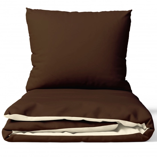 POŚCIEL 100% BAWEŁNA KAWOWA PIANA POLSKI KOMPLET POŚCIELI