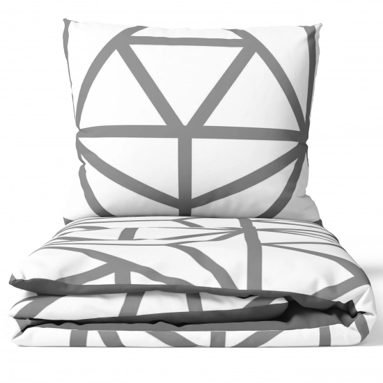 POŚCIEL 100% BAWEŁNA TRÓJKĄTNY RYTM POLSKI KOMPLET POŚCIELI