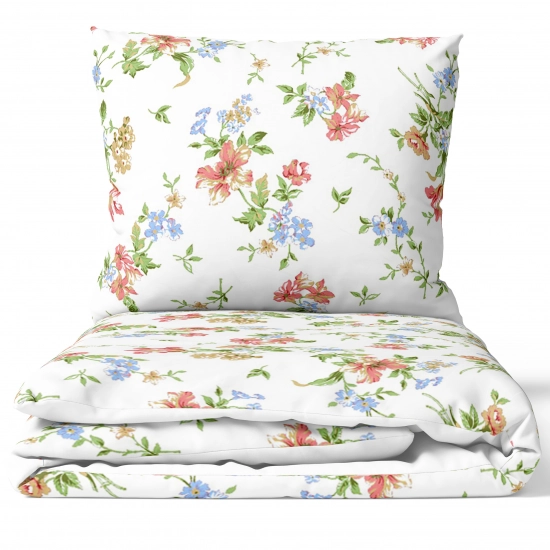 POŚCIEL 100% BAWEŁNA KWIATOWY SZEPT POLSKI KOMPLET POŚCIELI