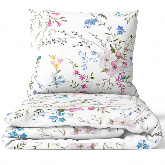 POŚCIEL 100% BAWEŁNA KWITNĄCE PNĄCZA POLSKI KOMPLET POŚCIELI