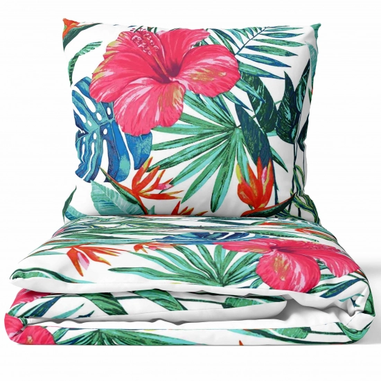 POŚCIEL 100% BAWEŁNA EGZOTYCZNY OGRÓD POLSKI KOMPLET POŚCIELI