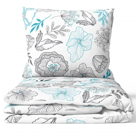 POŚCIEL 100% BAWEŁNA DELIKATNY RYSUNEK POLSKI KOMPLET POŚCIELI