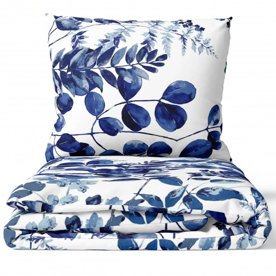 POŚCIEL 100% BAWEŁNA NIEBIESKI OGRÓD POLSKI KOMPLET POŚCIELI