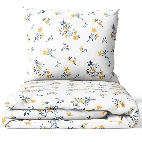 Złożony komplet pościeli bawełnianej premium we wzór miodowa delikatność