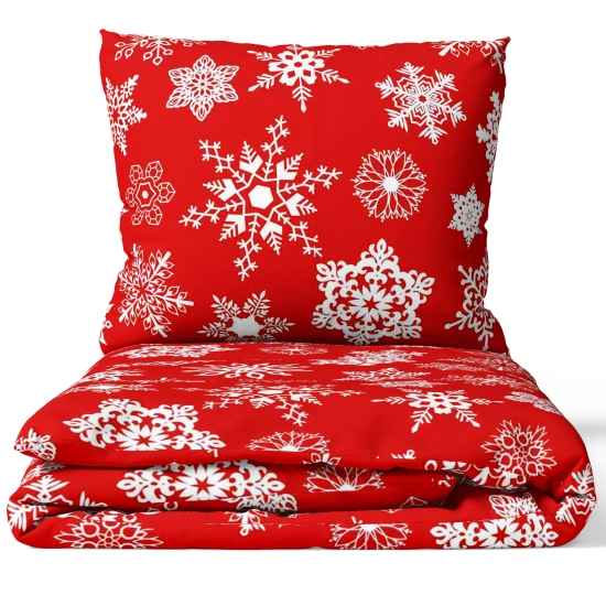 ŚWIATECZNA POŚCIEL POLSKA 100% BAWEŁNA PREMIUM GWIAZDKI MROZU