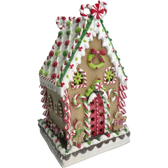 Piernikowy Domek LED 37,5 cm na Baterie – Słodka Dekoracja