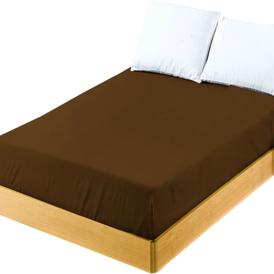 PRZEŚCIERADŁO TRADYCYJNE 200x220 BEZ GUMKI GRUBE BRĄZ