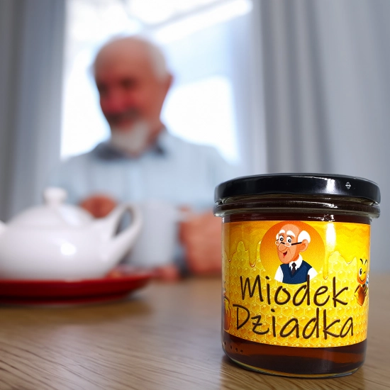 PREZENT DLA DZIADKA KOMPLET KUBEK MIÓD NATURALNY SKRZYNCE DZIADEK UPOMINEK