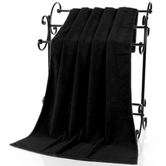 GRUBY RĘCZNIK KĄPIELOWY 30x50cm 400g/m2 PREMIUM CHŁONNY CZARNY