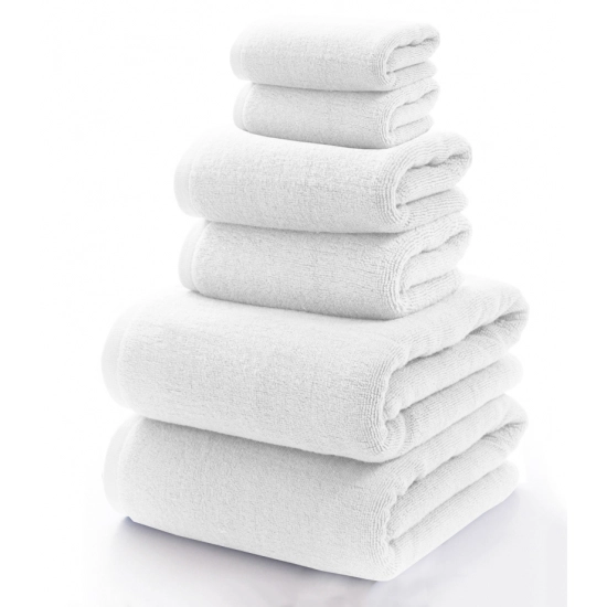 KOMPLET RĘCZNIKÓW FROTTE 2x70X140 2x50x100 2x30x50 400g/m2 BIAŁY