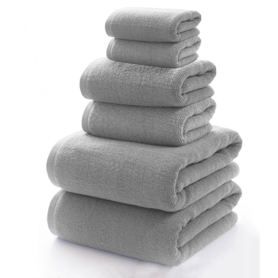 KOMPLET RĘCZNIKÓW FROTTE 2x70X140 2x50x100 2x30x50 400g/m2 STALOWY