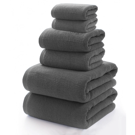 KOMPLET RĘCZNIKÓW FROTTE 2x70X140 2x50x100 2x30x50 500g/m2 SZARY