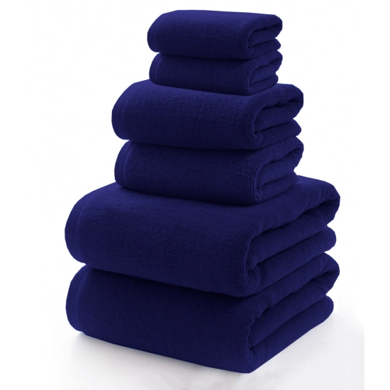 KOMPLET RĘCZNIKÓW FROTTE 2x70X140 2x50x100 2x30x50 500g/m2 GRANATOWY