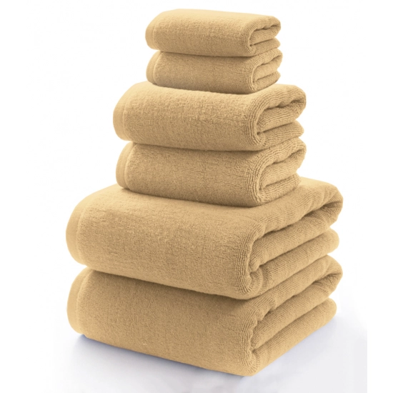 KOMPLET RĘCZNIKÓW FROTTE 2x70X140 2x50x100 2x30x50 400g/m2 PIASEK