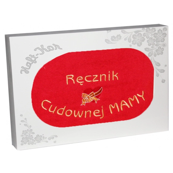 RĘCZNIK Z HAFTEM DZIEŃ MATKI 70x140 NA PREZENT