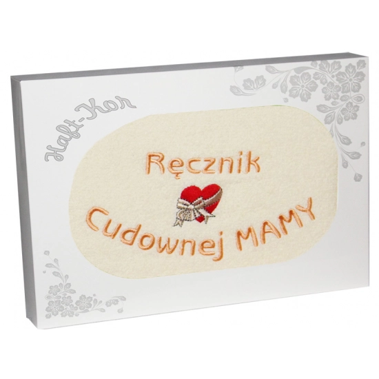 RĘCZNIK Z HAFTEM DZIEŃ MATKI 70x140 NA PREZENT