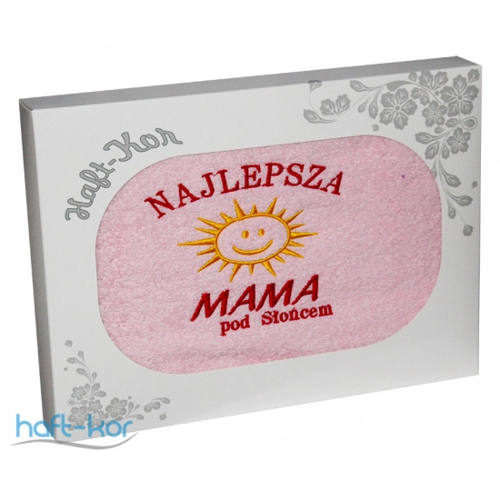 RĘCZNIK Z HAFTEM DZIEŃ MATKI 70x140 NA PREZENT