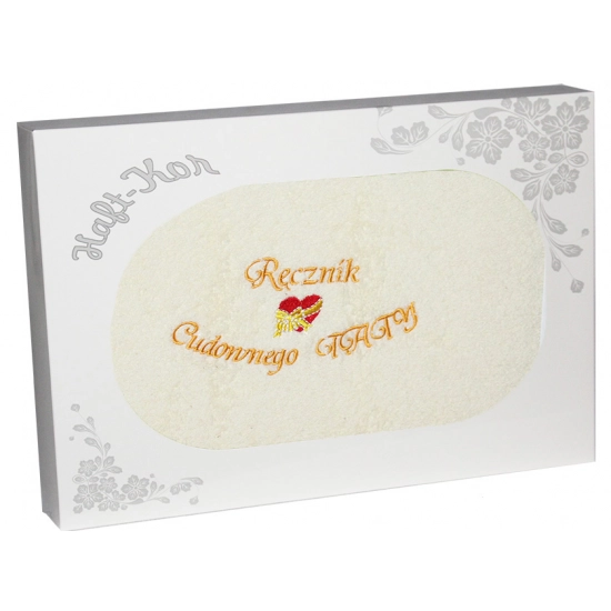 RĘCZNIK Z HAFTEM DLA DZIEŃ OJCA 70x140 NA PREZENT