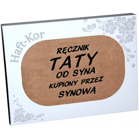 RĘCZNIK Z HAFTEM DZIEŃ OJCA 70x140 NA PREZENT